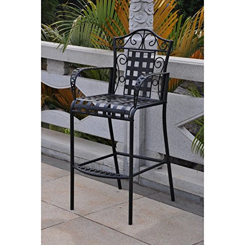 Mandalay Iron Bar-height Dining Chairs (Set of 2) - Antique Black