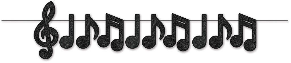 Foil Musical Notes Streamer (Pack of 12)