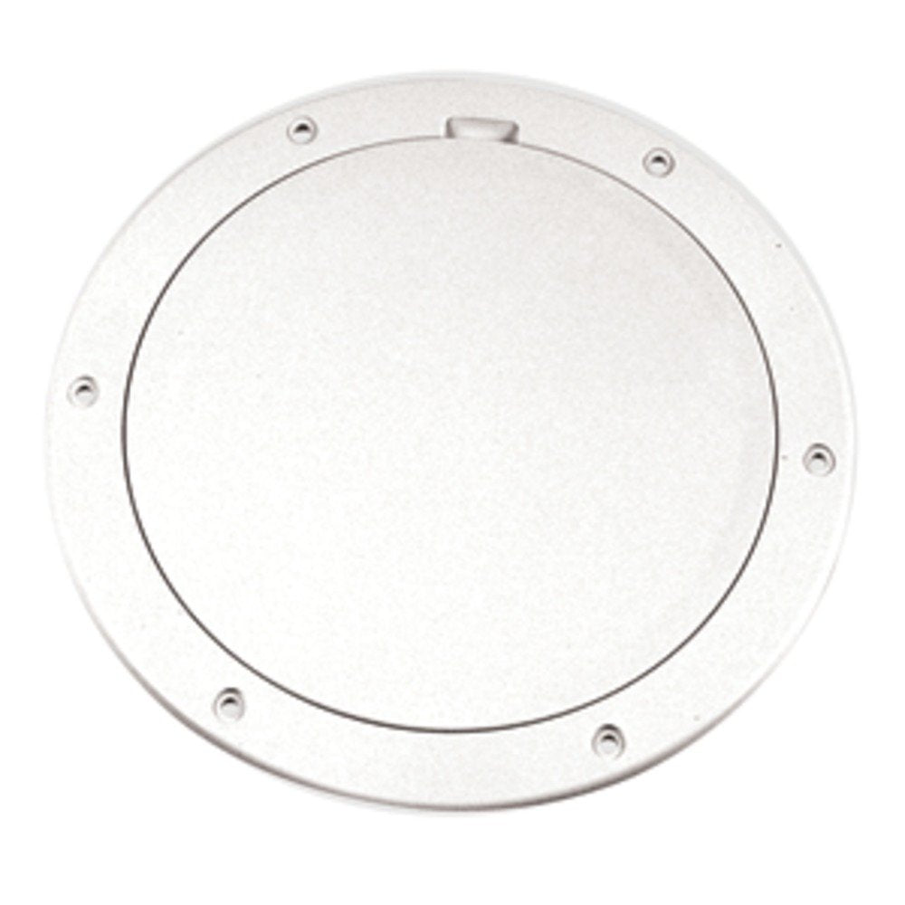 BECKSON 6 SMOOTH CENTER PRY OUT DECK PLATE WHITE 6.5″ CUT″