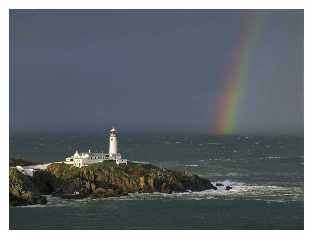 Rainbow over Fanad-Head, Ireland-Paper Art-18x14”