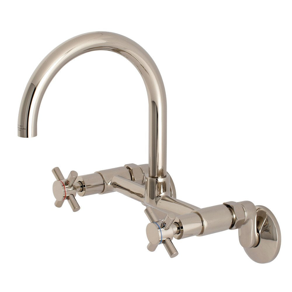 Kingston Brass Ks414Pn Concord Kitchen Faucet, 7-1/16 In Spout Reach, Polished Nickel