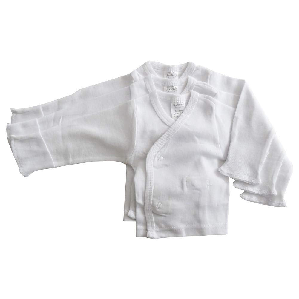 Bambini Long Sleeve Side Snap With Mittens - 3 Pack