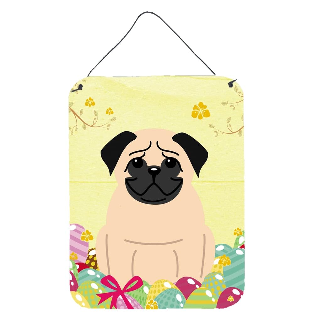 Easter Eggs Design with Dog Wall or Door Hanging Prints