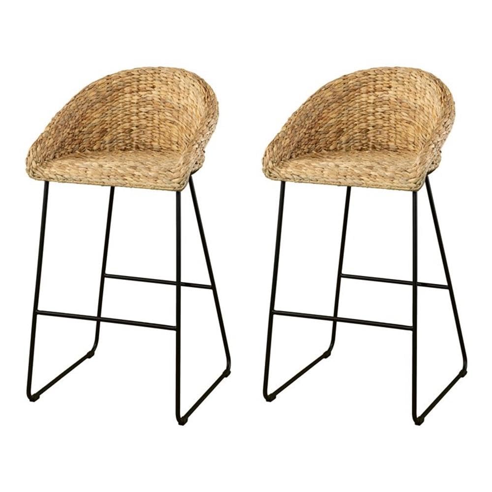 Landrine Water Hyacinth Bar Stools - 2pc Set