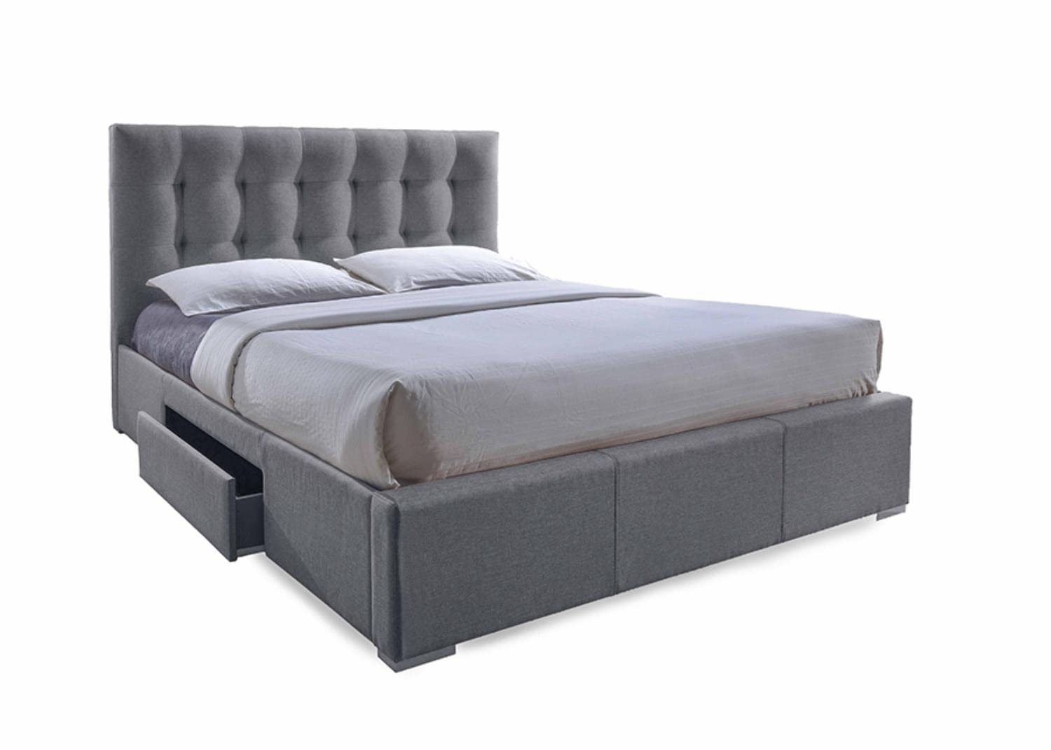 Baxton Studio Cf8498-King-Grey Platform, King, Grey