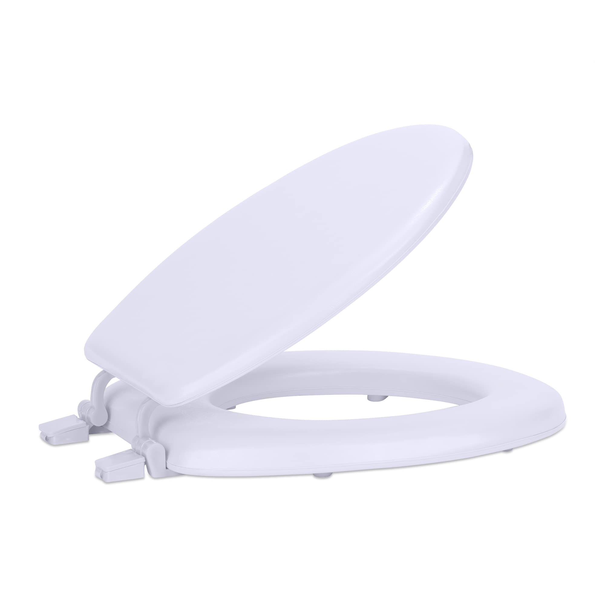 Fantasia 17 Inch White Soft Standard Vinyl Toilet Seat