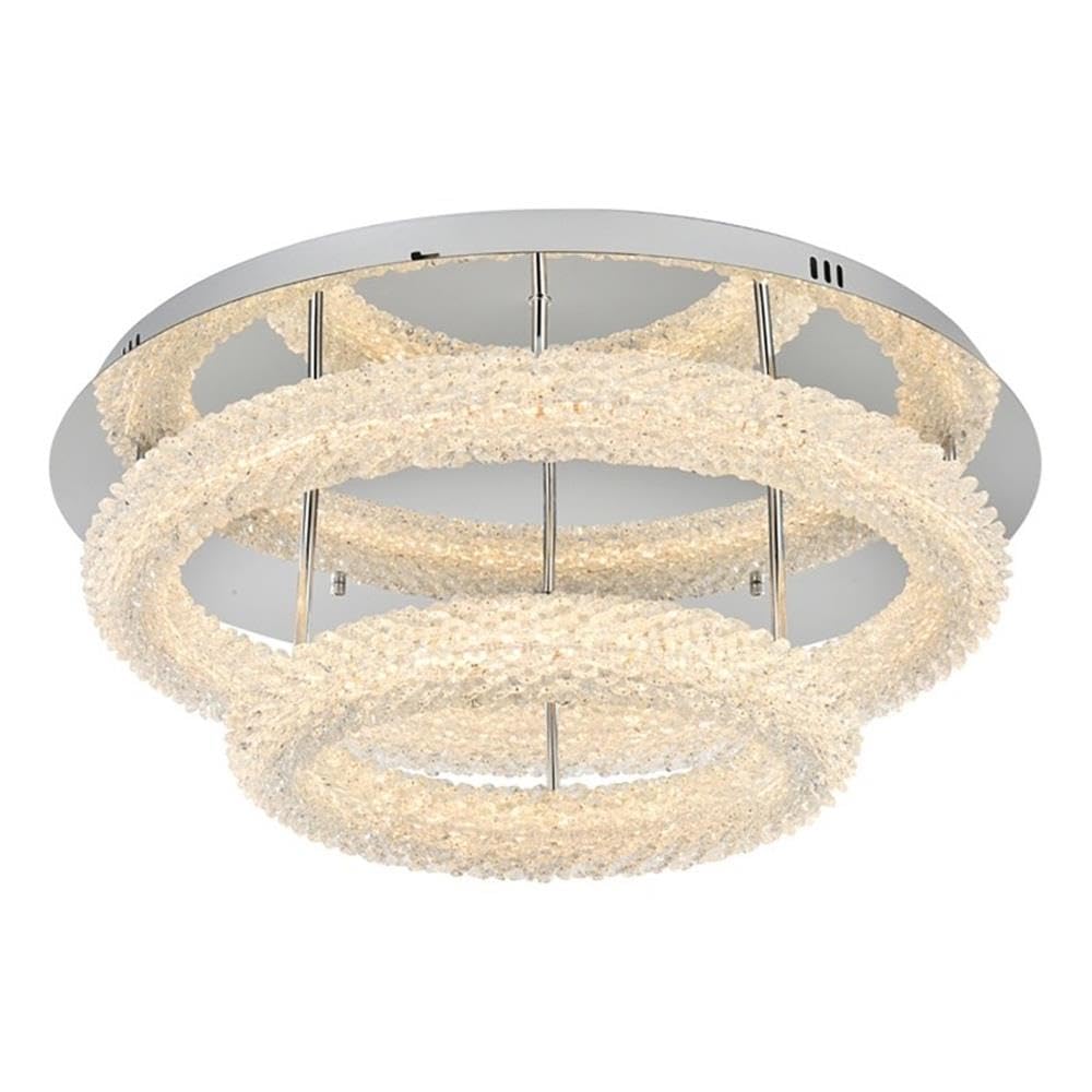 Bowen 26 inch Adjustable LED Flush Mount in Chrome