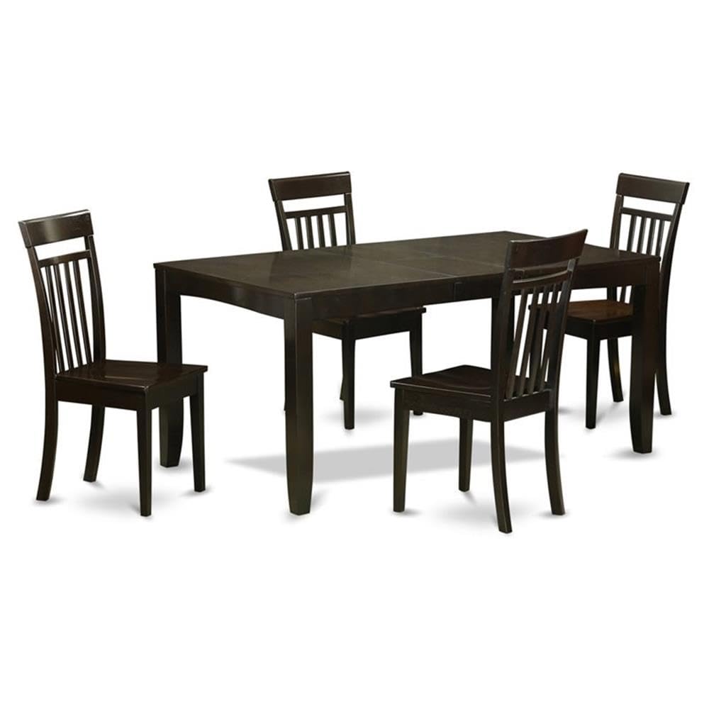5  Pc  Dining  room  set  for  4-Dining  Table  with  Leaf  and  4  Dining  Chairs