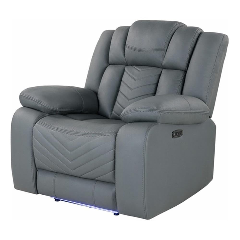 U7068 GREY 10 POWER RECLINER WITH LED