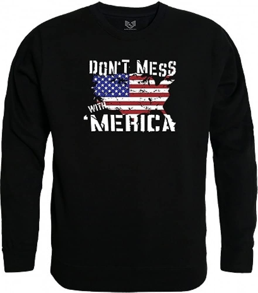 GraphicCrewneck, Dt Mess with Am, Black, S