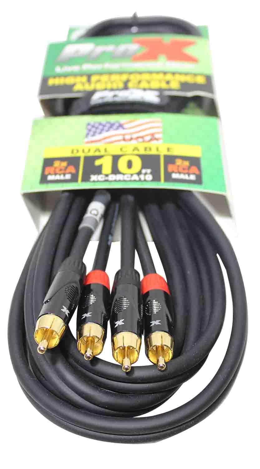 ProX XC-DRCA10 10 Ft. High Performance RCA Male to RCA Male Balanced Audio Cable