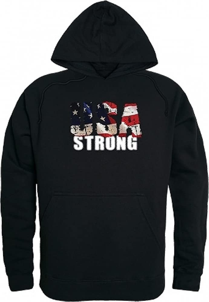 Graphic Pullover, USA Strong 1, Black, XL