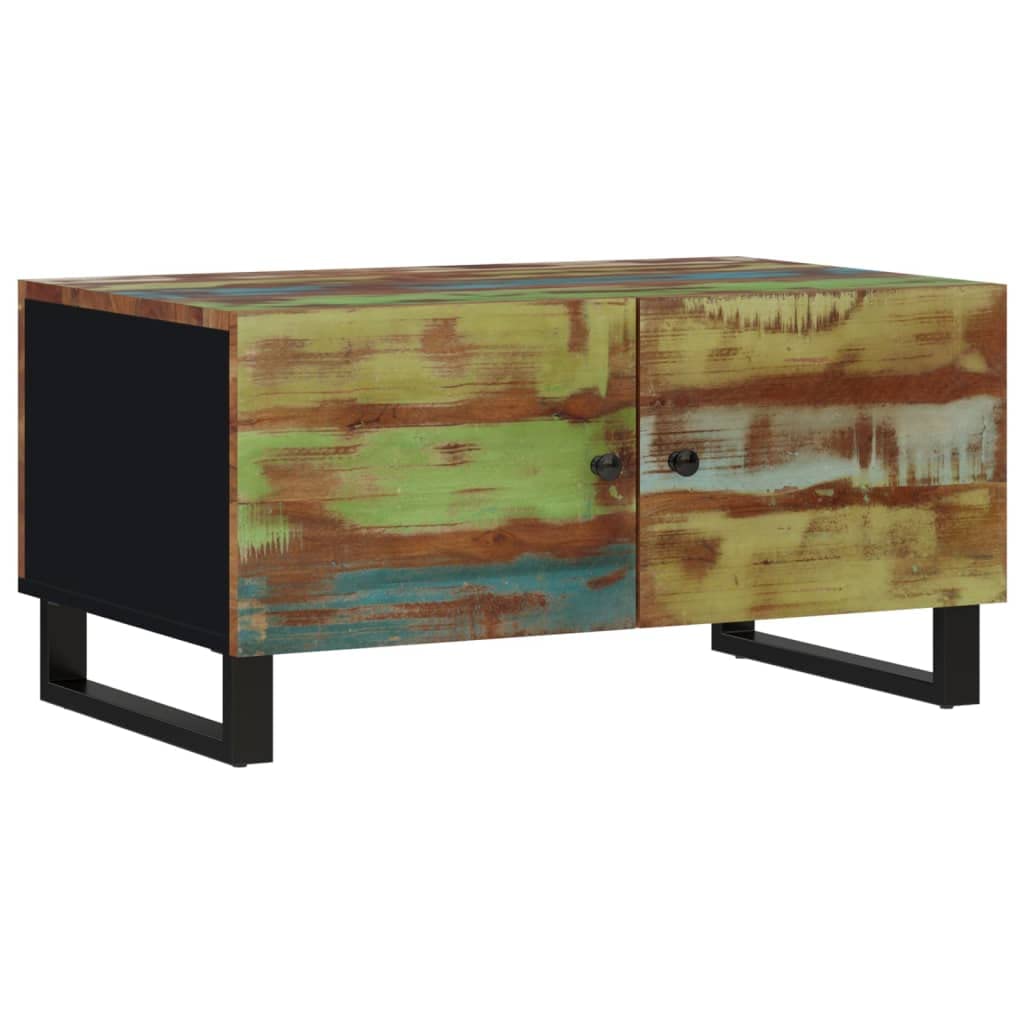 vidaXL Coffee Table 31.5x19.7"x15.7" Solid Wood Reclaimed&Engineered Wood"