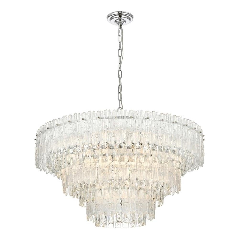 Elegant Lighting Emilia 31 Inch Pendant Light In Chrome
