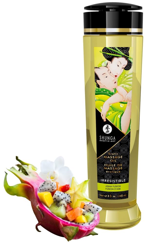 Shunga Erotic Massage Oil Irresistible-Asian Fruits 8.oz