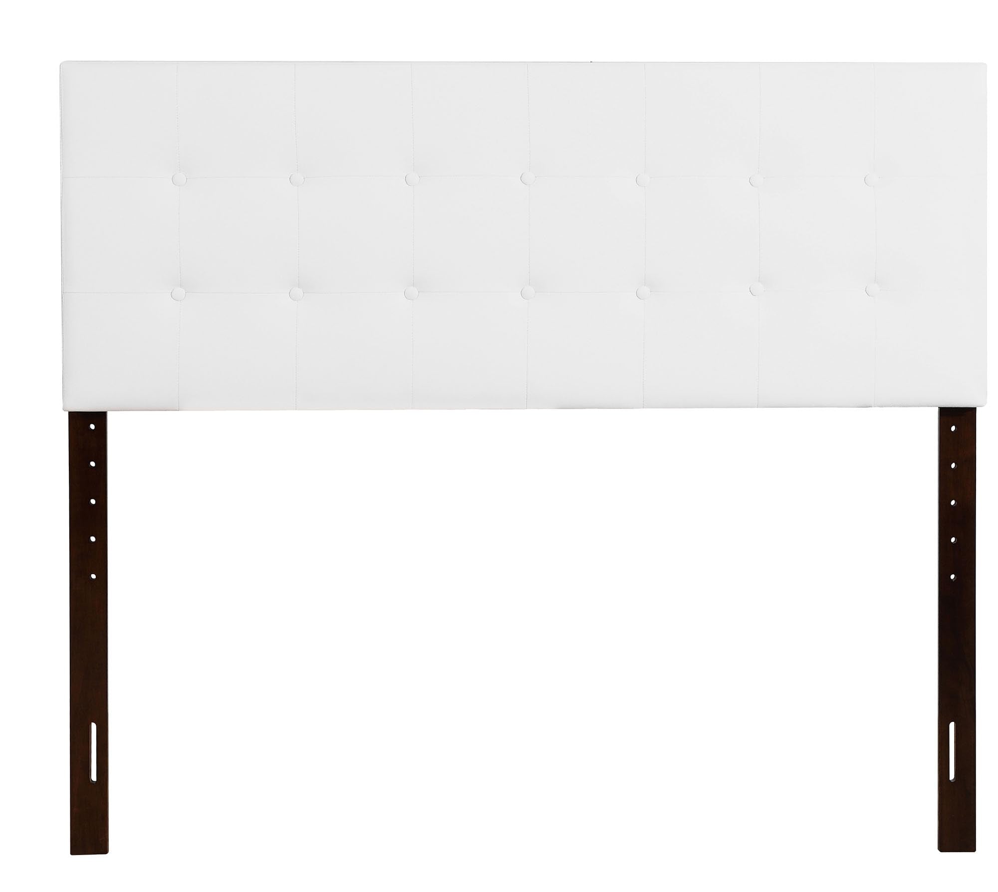 Super Nova White Full Upholstered Tufted Panel Headboard