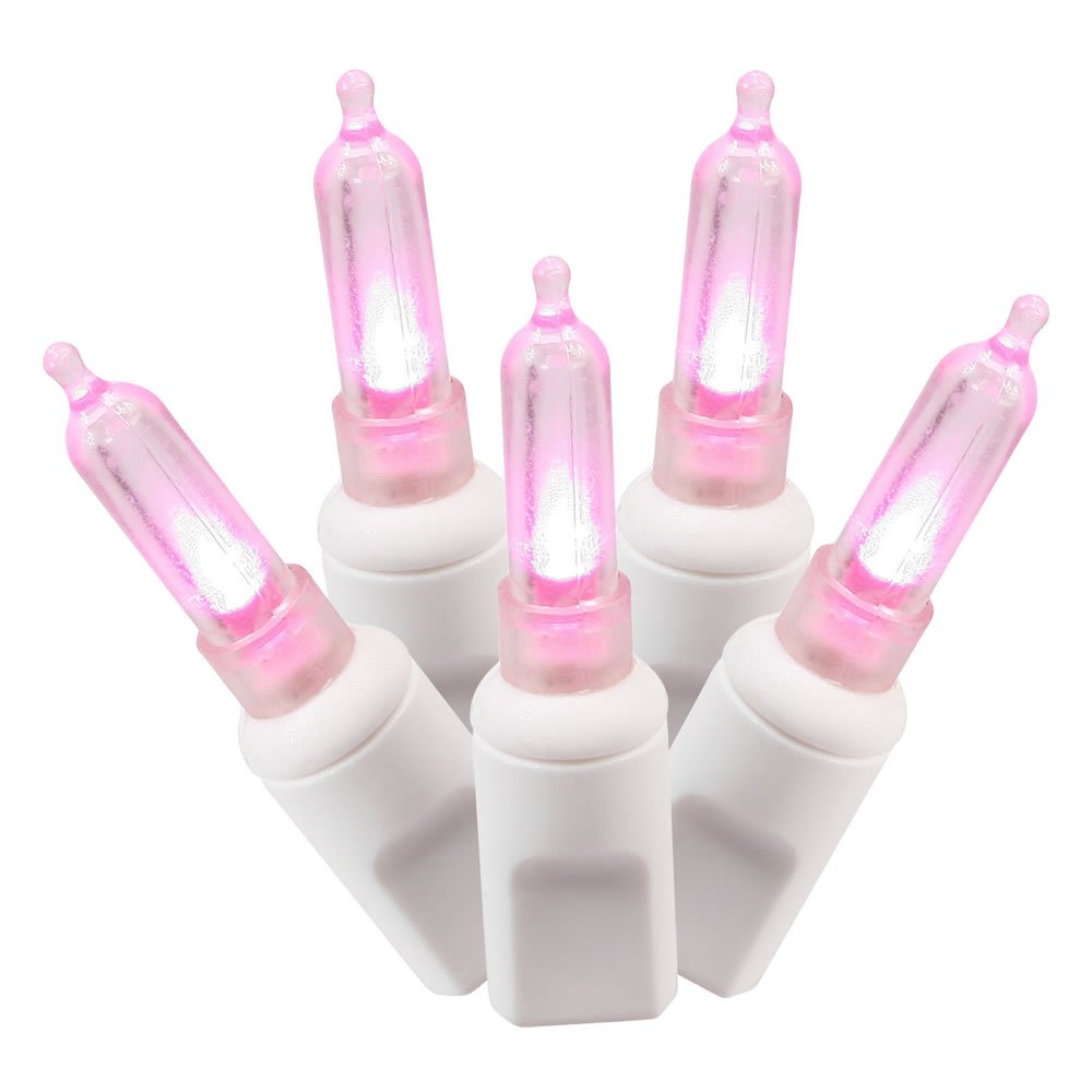Casafoyer Italian LED Pink Light Set on White Wire - 1 Liter ( Pack of 2 )