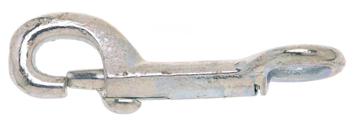 Campbell T7600311 Rigid Bolt Snap, Malleable, Zinc Plated, 5/8 Round Eye, 11/32 Opening, 3-7/16 Length, 70 Lbs Working Loa