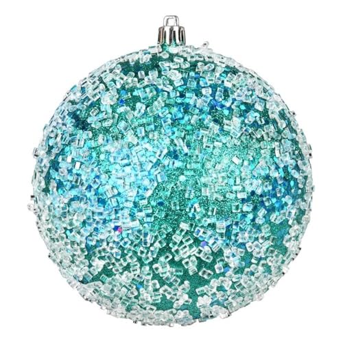 Casafoyer 4” Teal Glitter Hail Ball 6/Bag - (Pack Of 2)