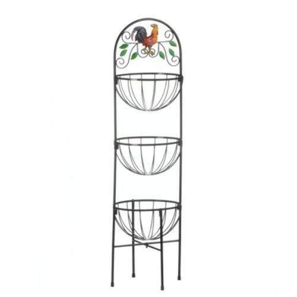 Rooster 3-Tier Kitchen Basket 12X12X435A