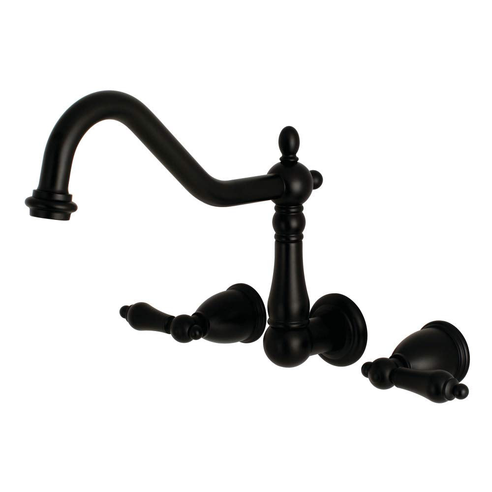 Kingston Brass Ks1020Al Heritage Roman Tub Faucet, Matte Black, 13 X 7.94 X 6.19
