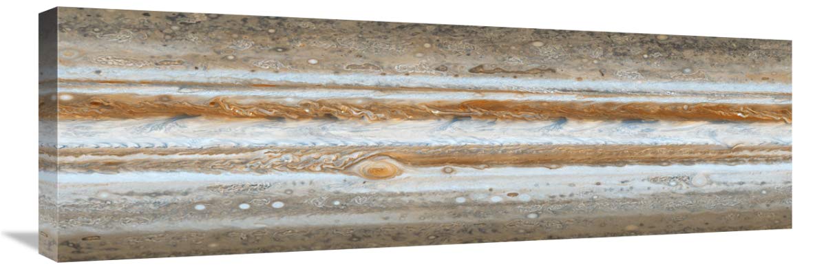 Map of Jupiter from Cassini Mission-Canvas Art-36x12”