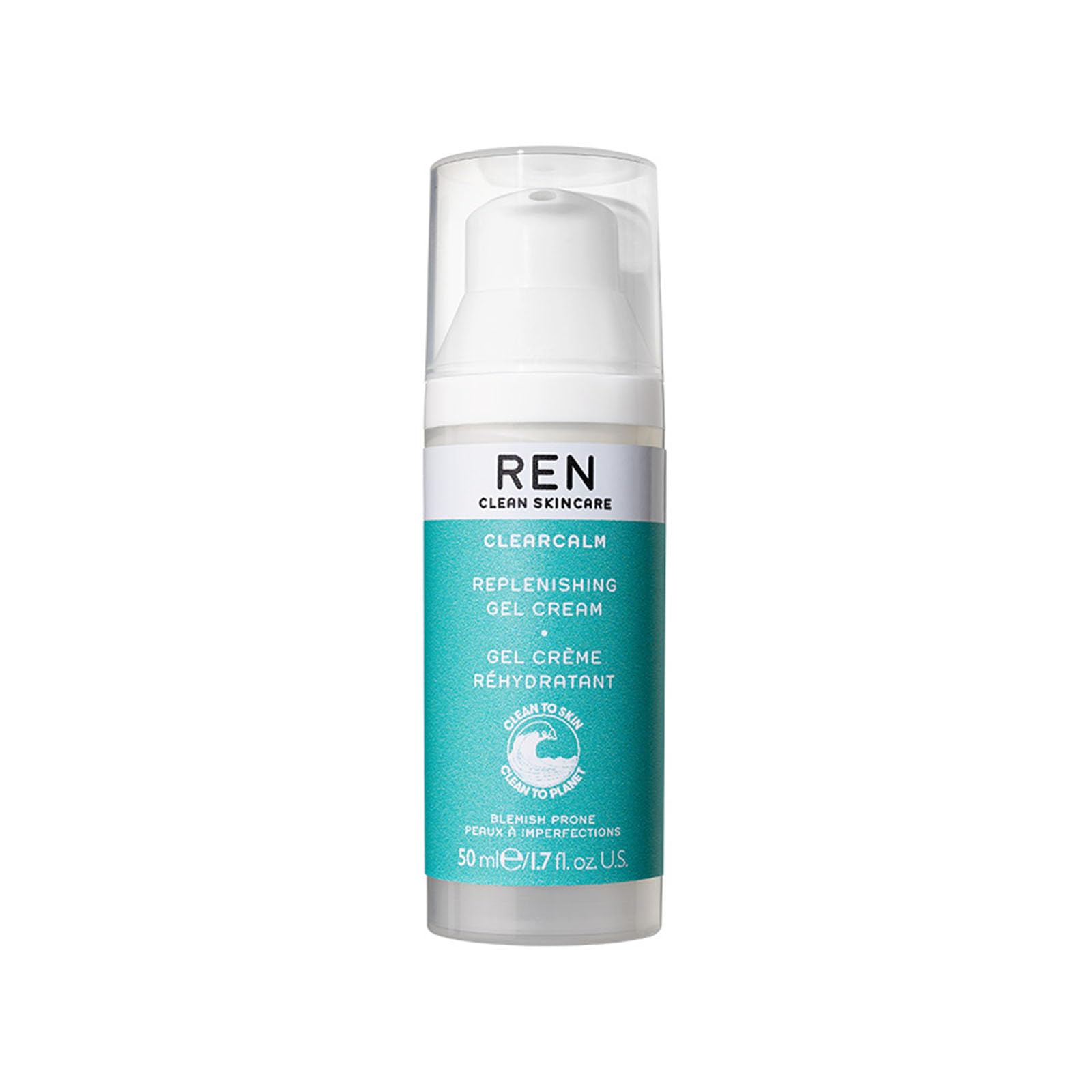 Ren Clean Skincare Clearcalm 3 Replenishing Gel Cream, 1.67 Fl Oz
