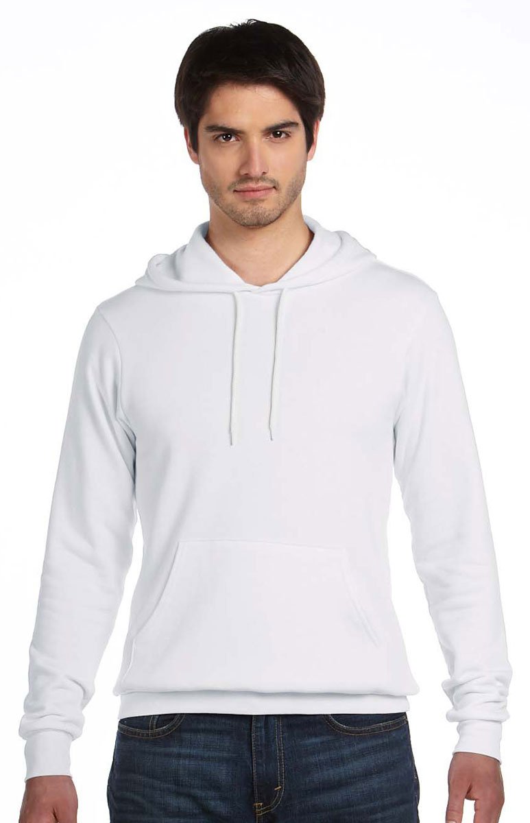 BELLA + CANVAS Unisex Sponge Fleece Hoodie - White, M