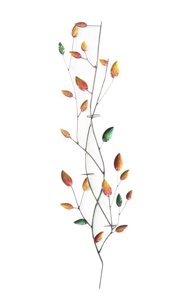 D-ART COLLECTION, INC Iron Leaves Wall Dcor with Votive Holder New Color