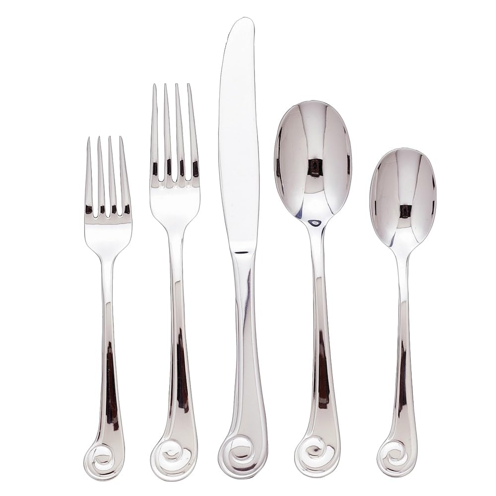Sanibel Surf Stainless Steel Mirror Finish 42 pc Set