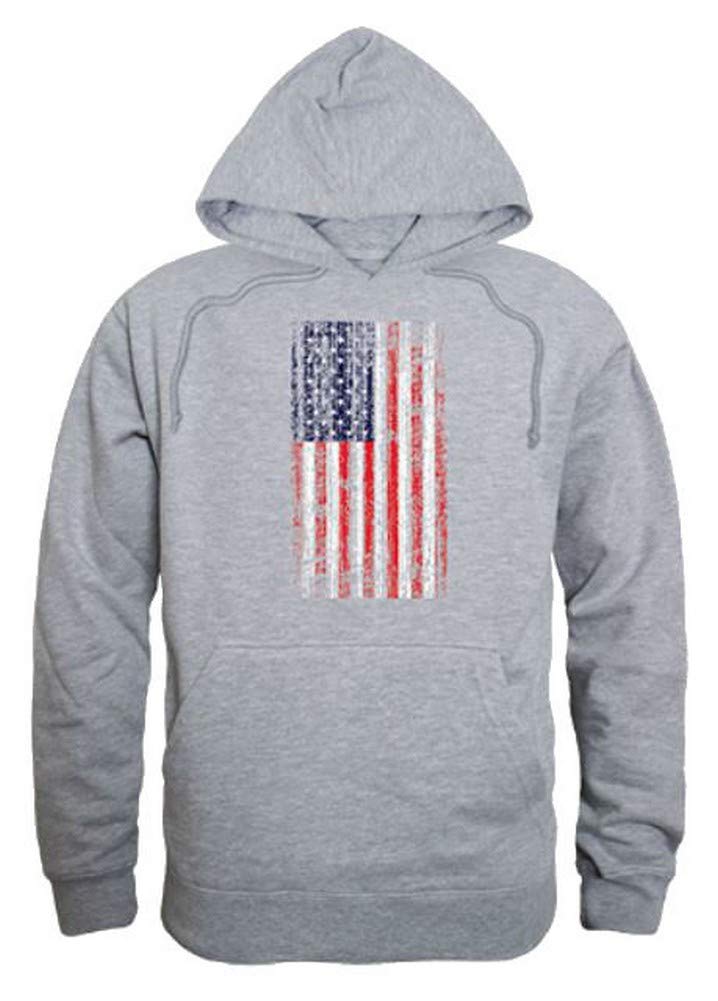 Graphic Pullover,Distressed Flag, HGY, M