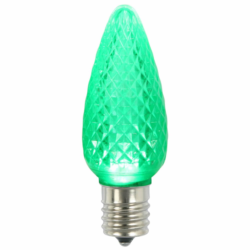 Casafoyer C9 LED Green Twinkle Bulbs, 25-Pack, Dimmable & Eco-Friendly ( Pack of 2 )