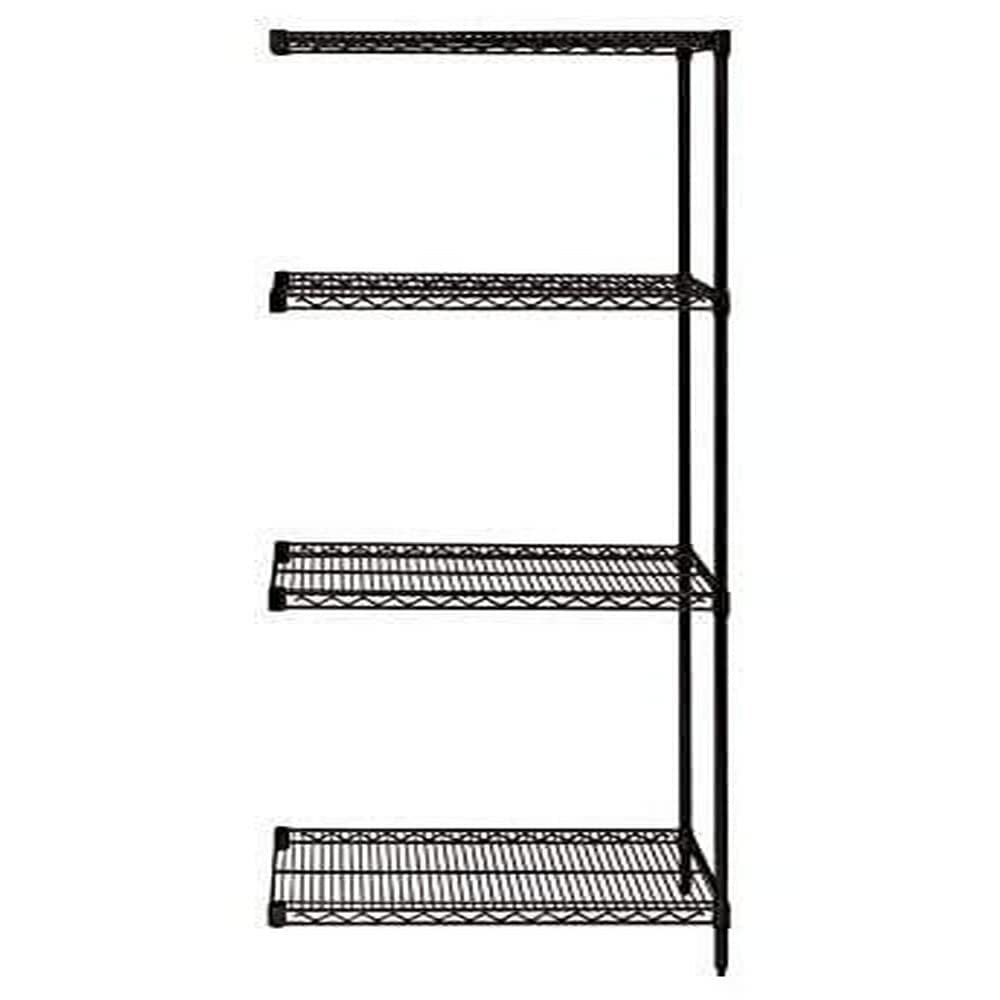 Wire 4 Shelf ADD-ON KIT Black 63in