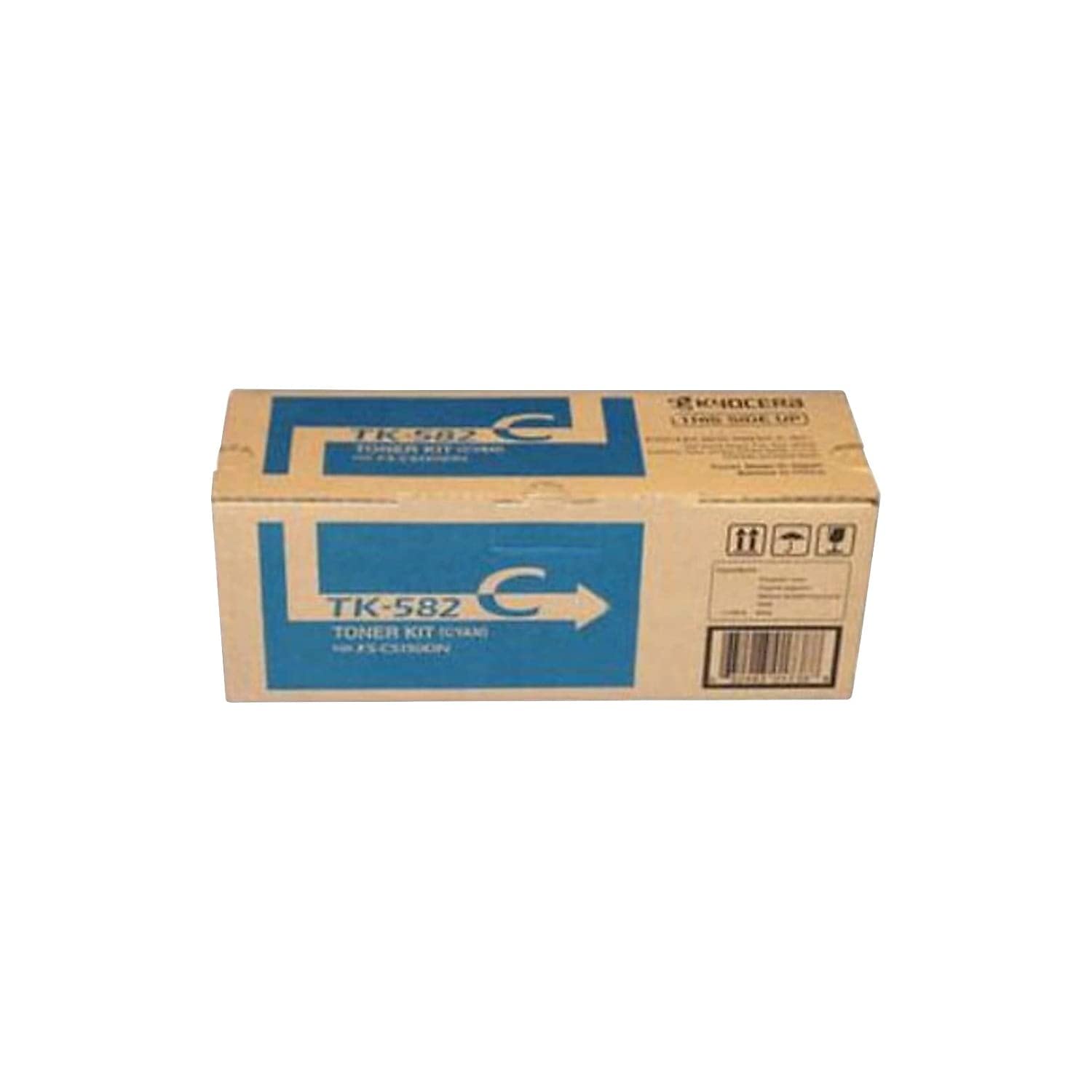 Kyocera TK-582C Original Laser Toner Cartridge - Cyan - 1 Each