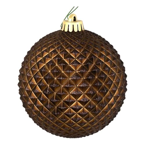 Casafoyer 4” Chocolate Durian Glitter Ball 6/Bag - (Pack Of 2)