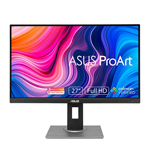 Asus Proart Display Pa278Qv 27A Wqhd (2560 X 1440) Monitor, 100% Srgbrec 709 E  2, Ips, Displayport Hdmi Dvi-D Mini Dp, Calman V