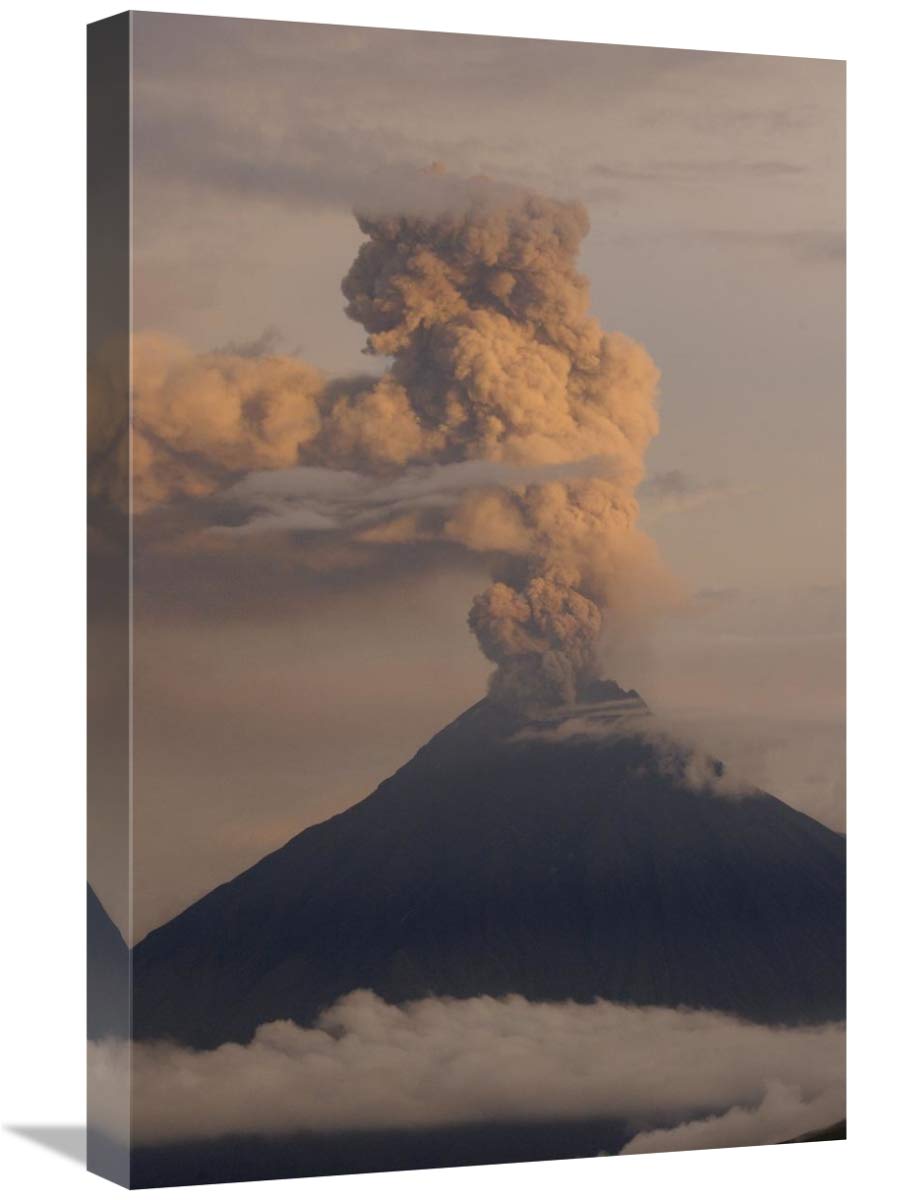 Tungurahua volcano erupting, active stratovolcano,  Andes Mountains, Ecuador-Canvas Art-16x24”
