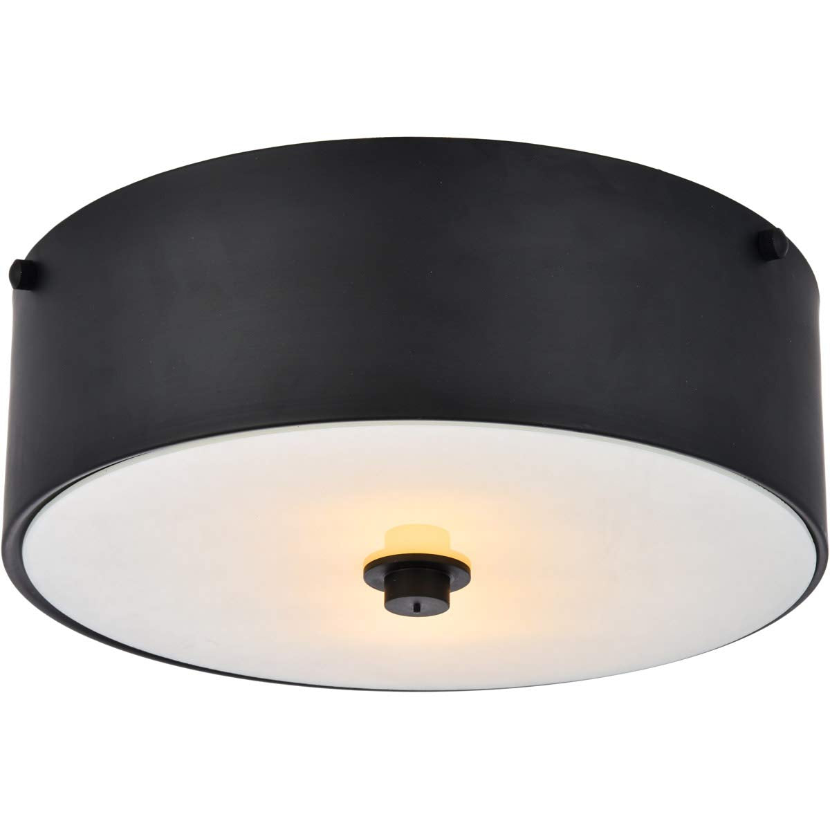 Hazen 2 light 12 inch Flat Black flush mount