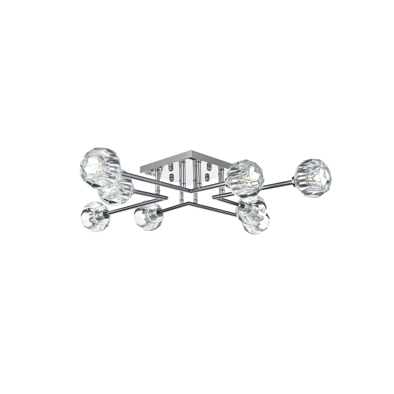 Elegant Lighting Eren 31 Inch Flush Mount In Chrome