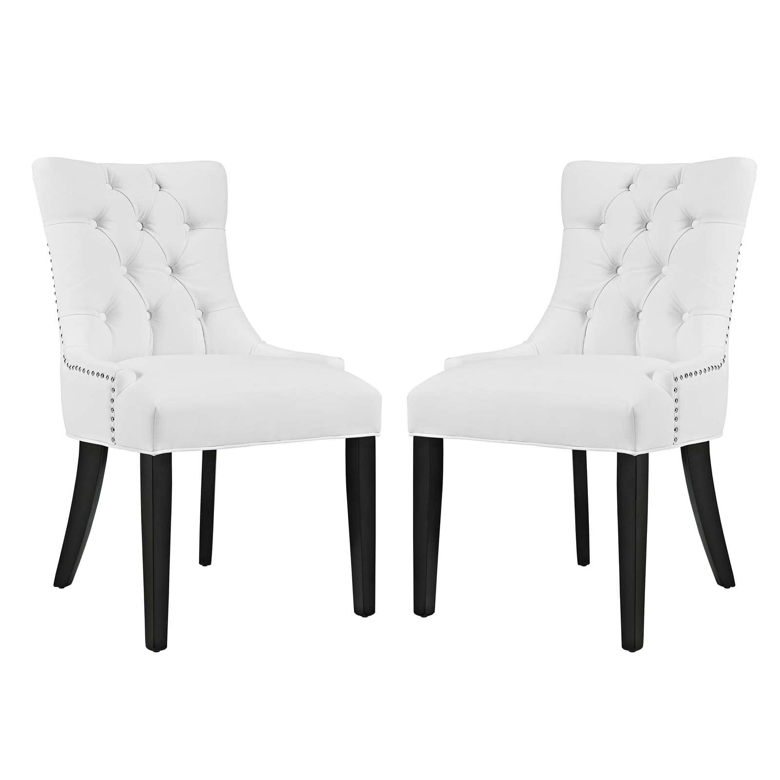 Casafoyer Regent Tufted Dining Side Chair with Nailhead Trim - Elegant Comfort ( Pack of 2 )