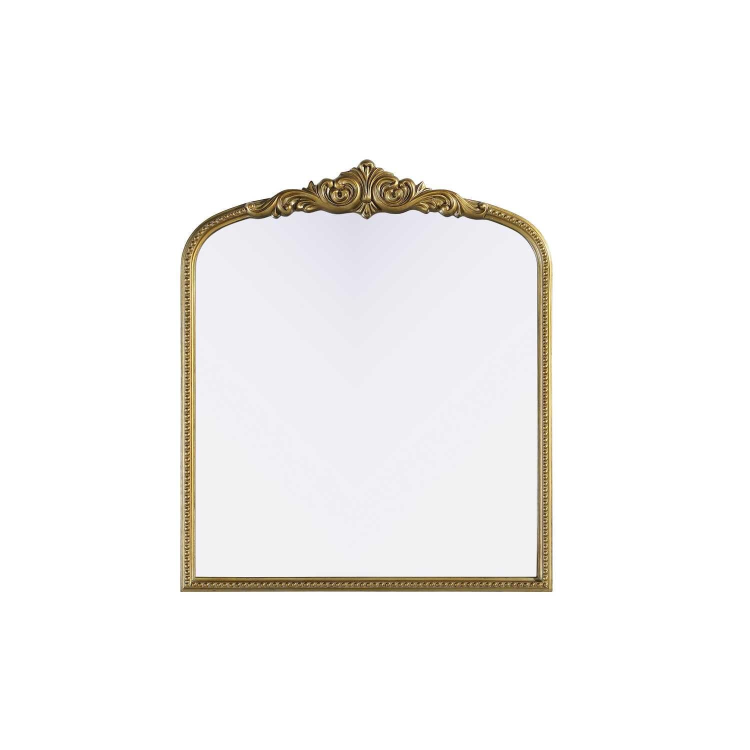 Naomi Vintage Resin Mirror 36x42 in Antique Brass