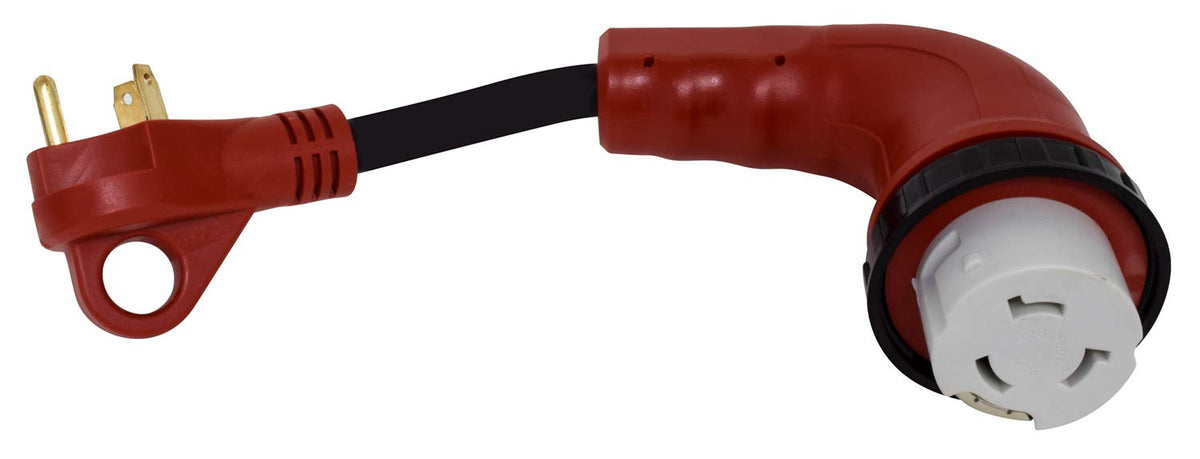 Valterra A10-3050D90Vp Mighty Cord 90       Detachable 12 Adapter Cord - 30Am To 50Af, Red (Carded)