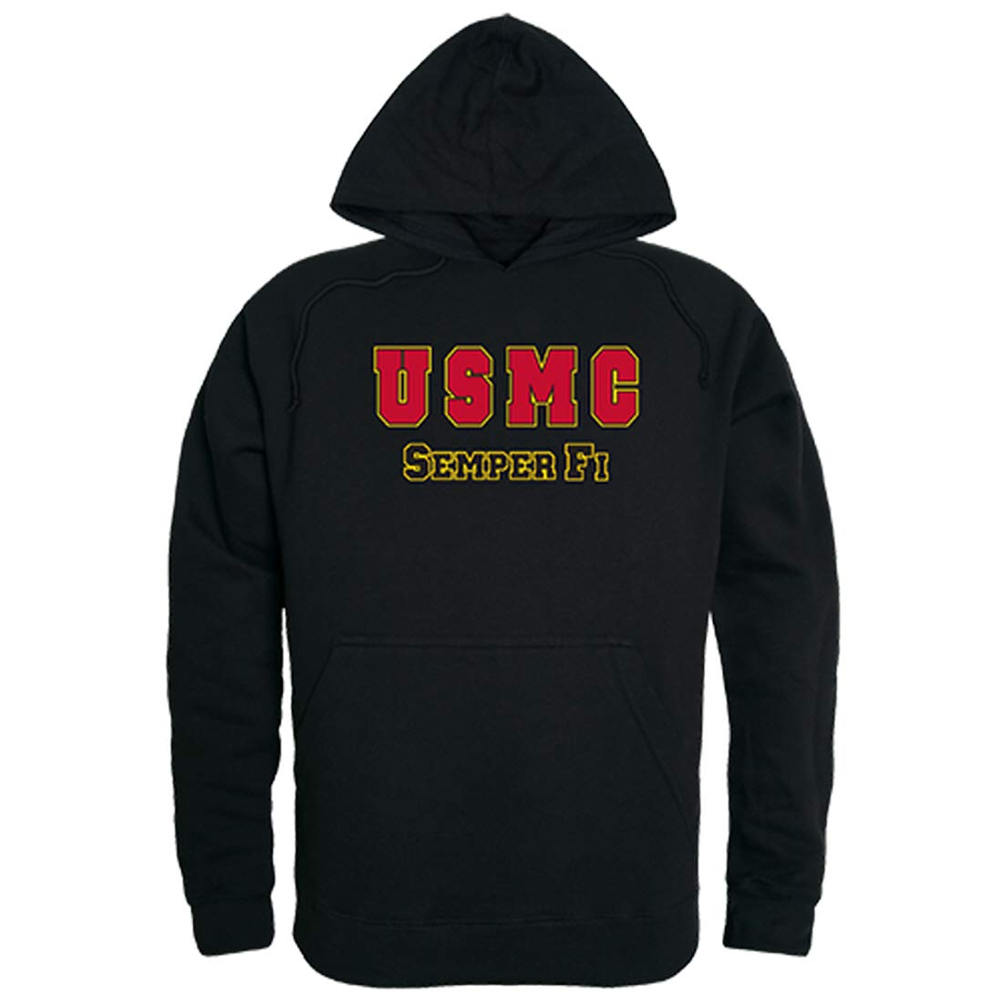 Graphic Pullover, USMC, Black, S
