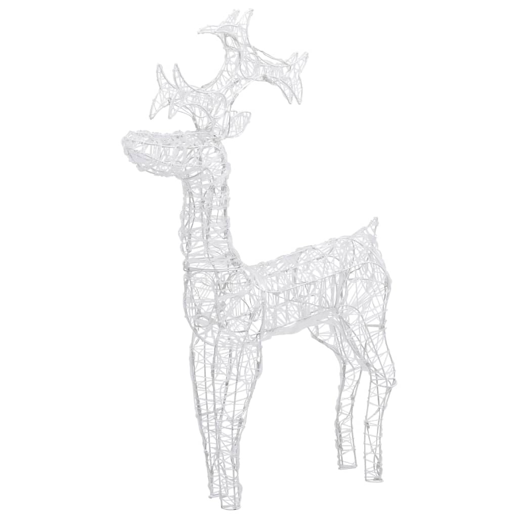 vidaXL Reindeer Christmas Decoration 90 LEDs 23.6x6.3"x39.4" Acrylic"