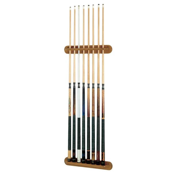 Viper Traditional Oak 8 Cue Wall Cue Rack