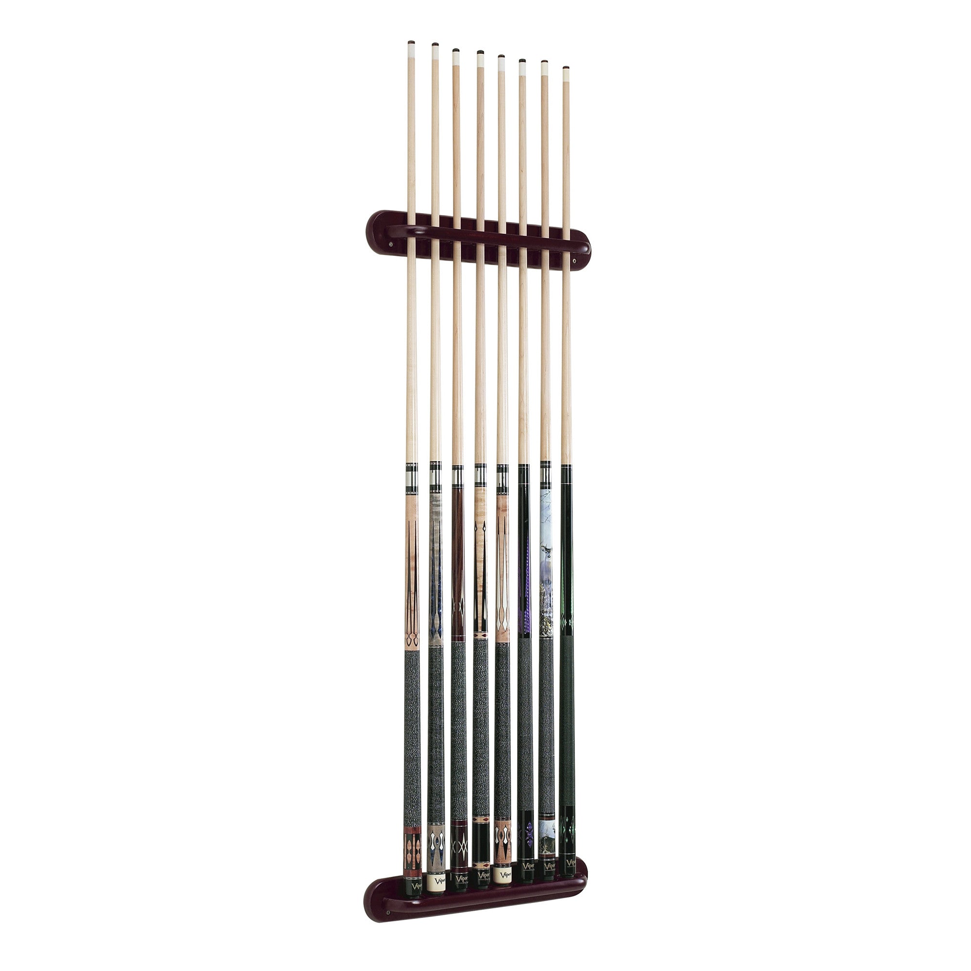 Viper Traditional Mahogany 8 Cue Wall Cue Rack