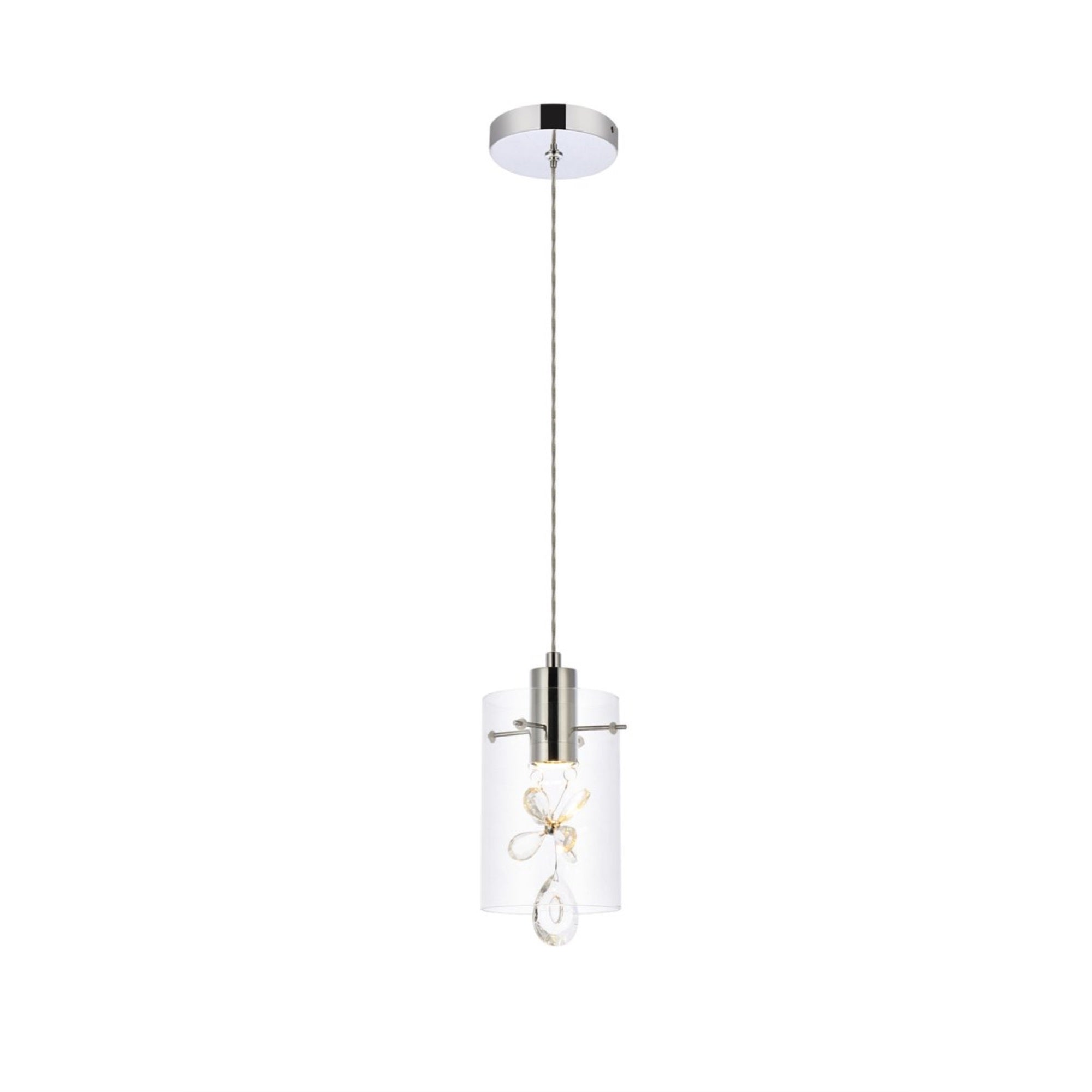 Hana 1 Light Chrome Pendant