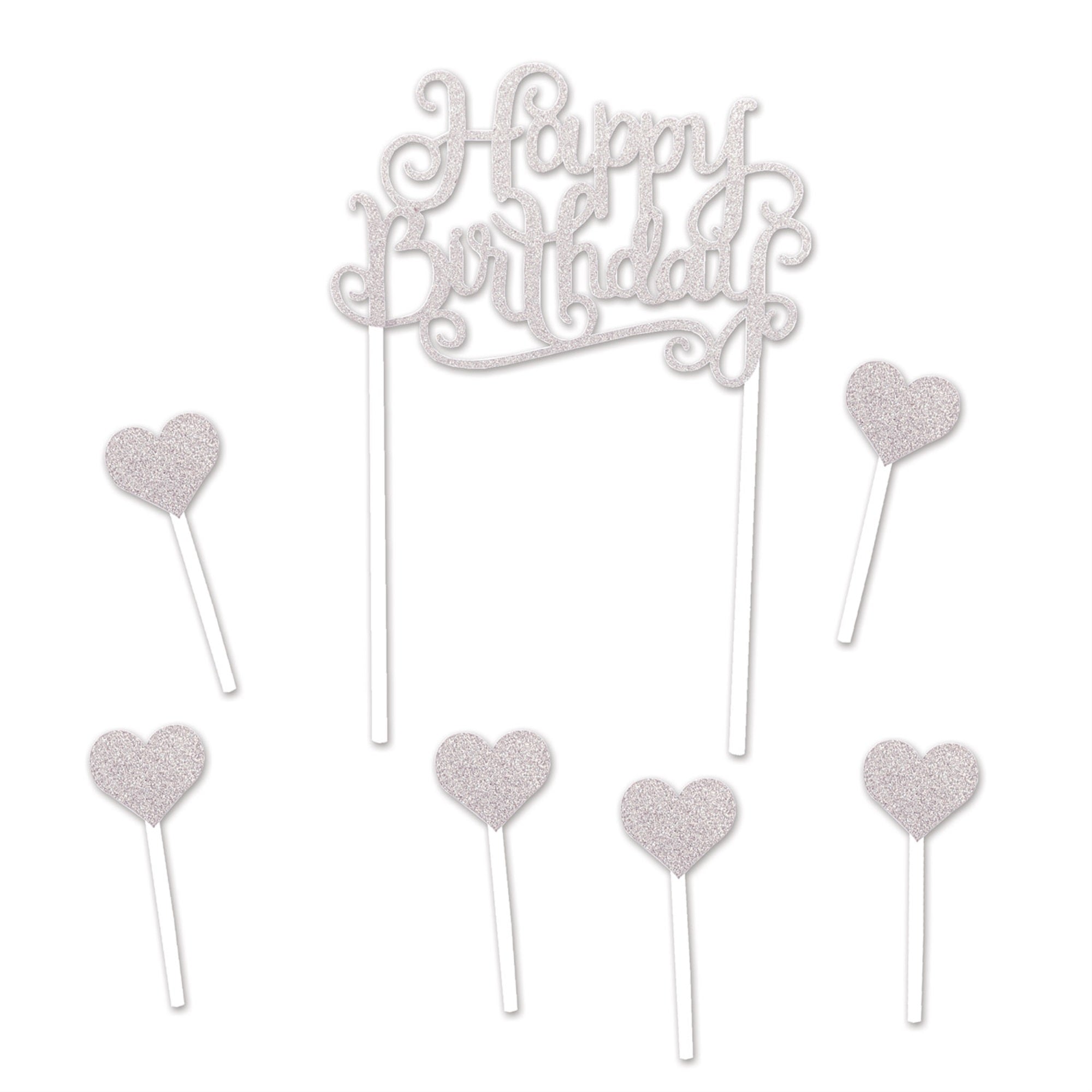 Happy Birthday Cake Topper, (Pack Of 12)