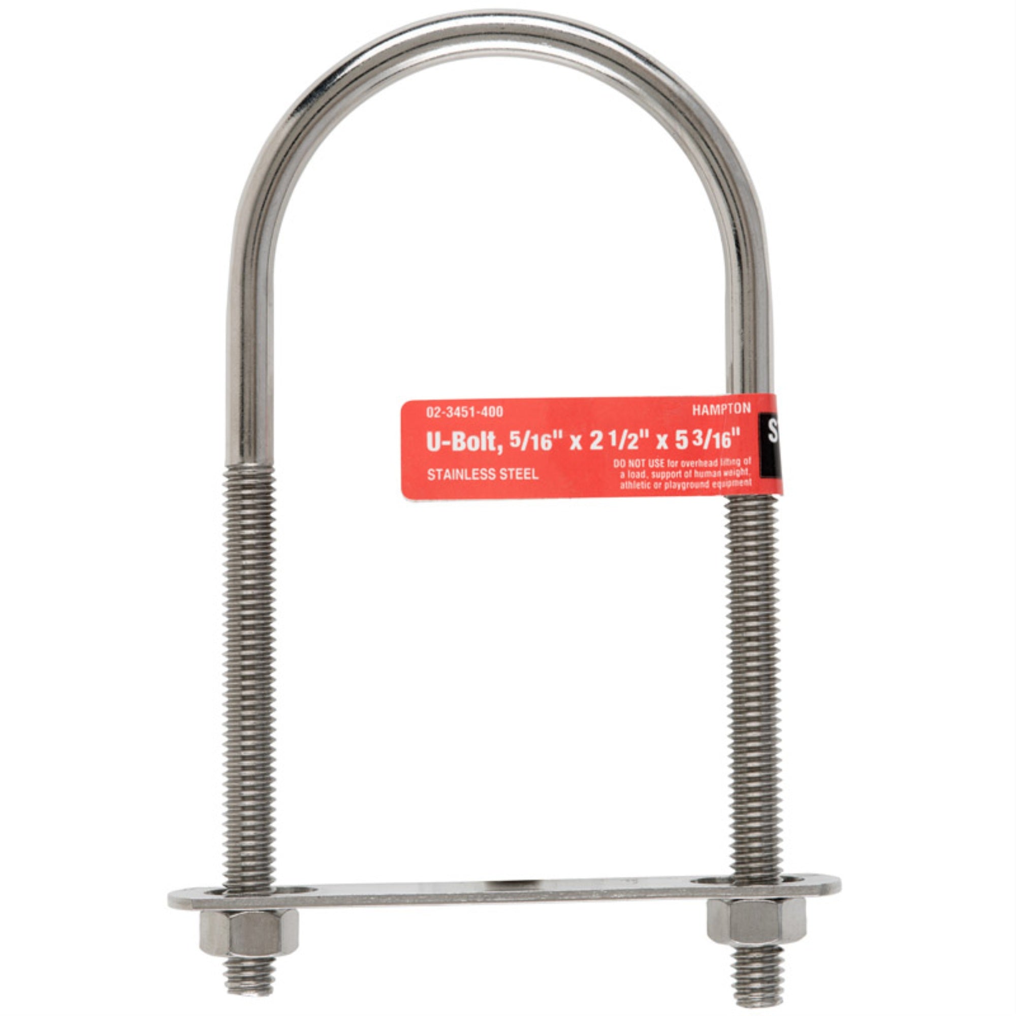Bolt U 5/16X2.5X5.2 Ss (Pack Of 5)