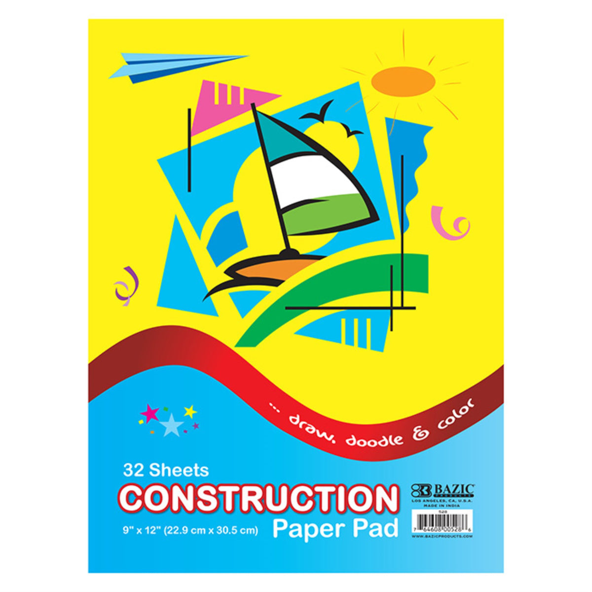 Bazic 32 Ct. 9' X 12' Construction Paper Pad